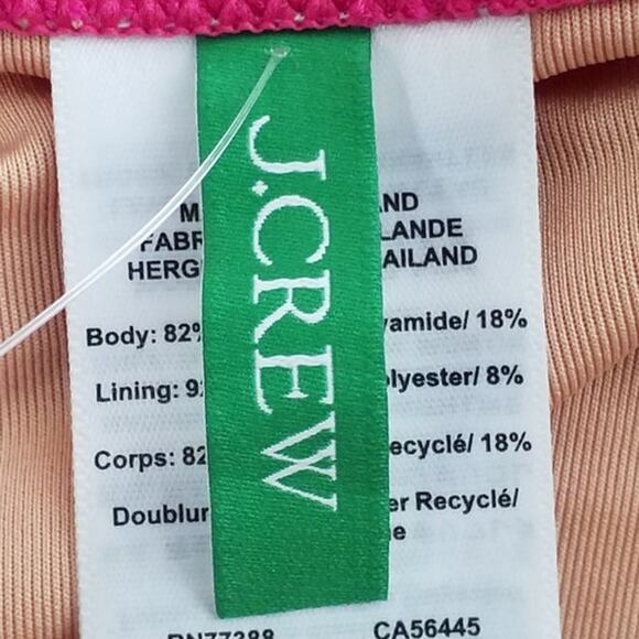 J.Crew Pink Ruched V-Neck One-Piece Swimsuit Sz 10 UPF 50 - Picture 6 of 7